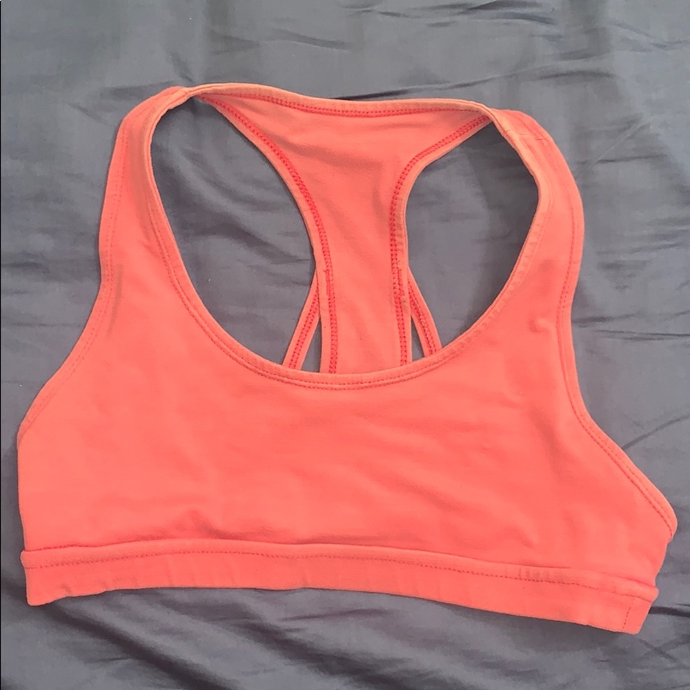 Light pink sports bra